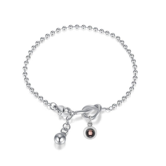 Projection photo heart - shaped rosary bracelet - jewelry - weilin.com