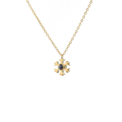 Projection Photo Snowflake Necklace - jewelry - weilin.com