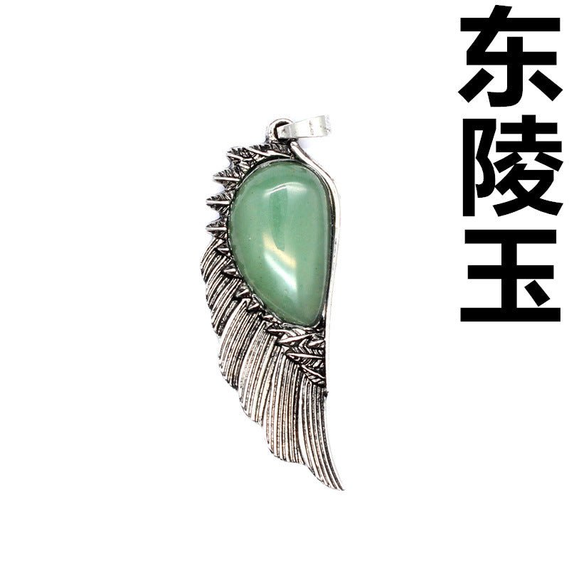 Punk Vintage Crystal Wing Pendant - jewelry - weilin.com