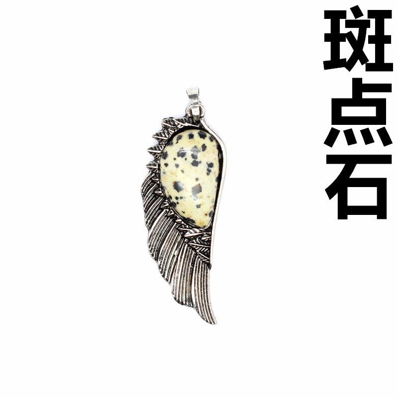 Punk Vintage Crystal Wing Pendant - jewelry - weilin.com