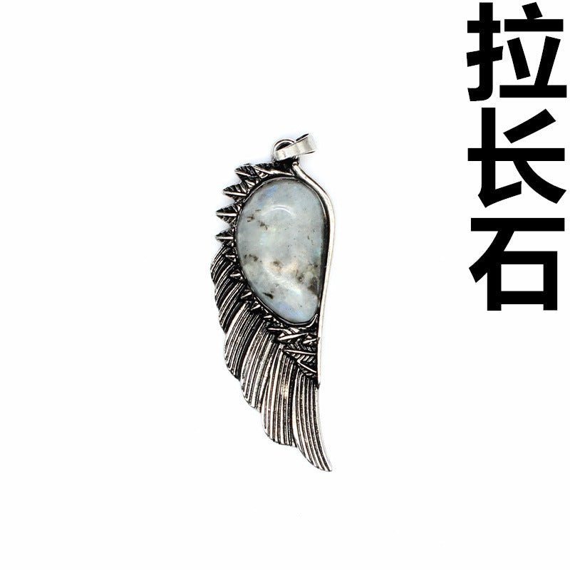 Punk Vintage Crystal Wing Pendant - jewelry - weilin.com