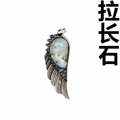 Punk Vintage Crystal Wing Pendant - jewelry - weilin.com