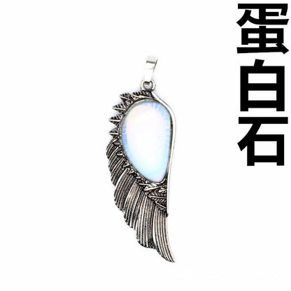 Punk Vintage Crystal Wing Pendant - jewelry - weilin.com
