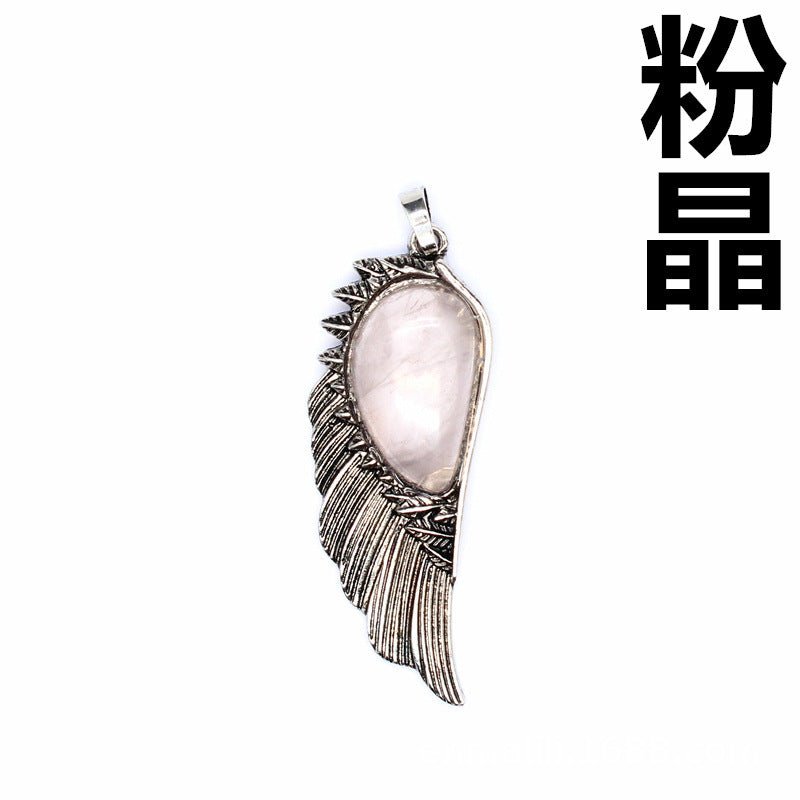 Punk Vintage Crystal Wing Pendant - jewelry - weilin.com