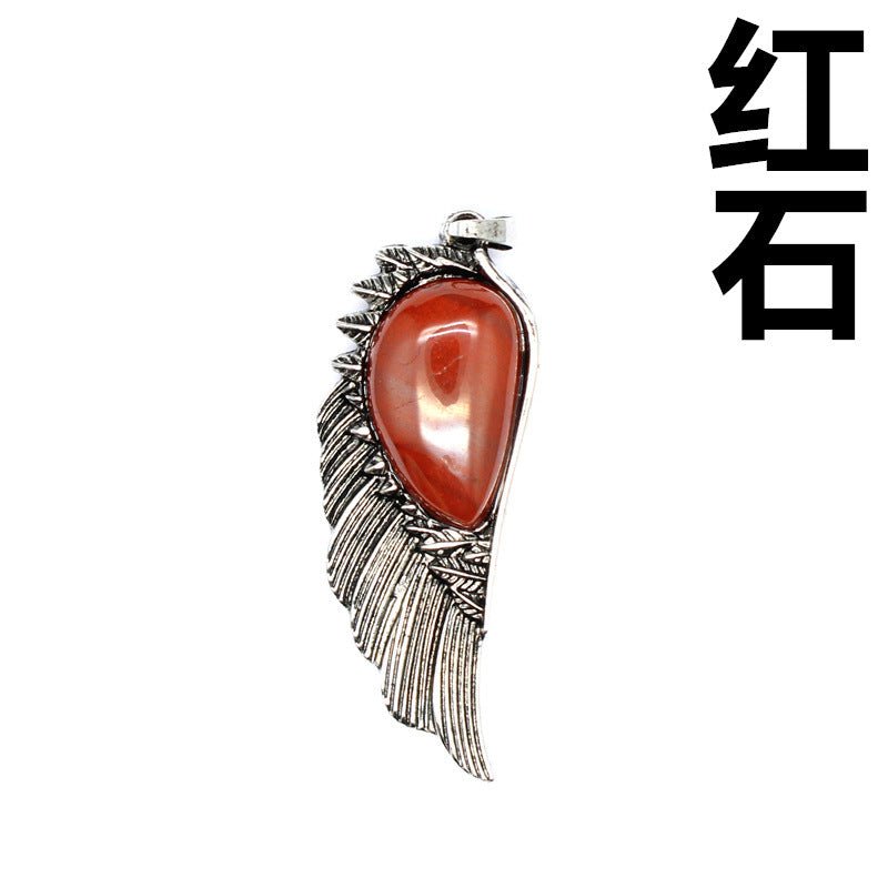 Punk Vintage Crystal Wing Pendant - jewelry - weilin.com