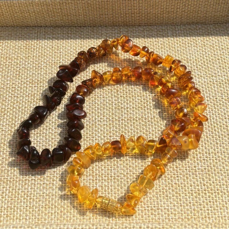 Rainbow conformal amber necklace - jewelry - weilin.com
