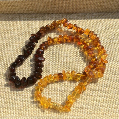 Rainbow conformal amber necklace - jewelry - weilin.com