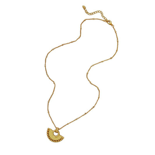 Retro Chinese style personalized fan necklace for women - jewelry - weilin.com