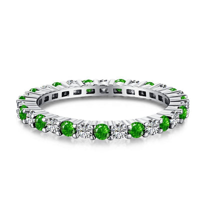 Retro high - end zircon emerald ring - jewelry - weilin.com