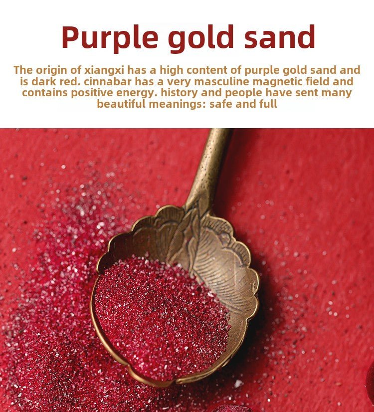 Retro New Chinese style purple gold sand cinnabar bracelet hand - woven bracelet - jewelry - weilin.com
