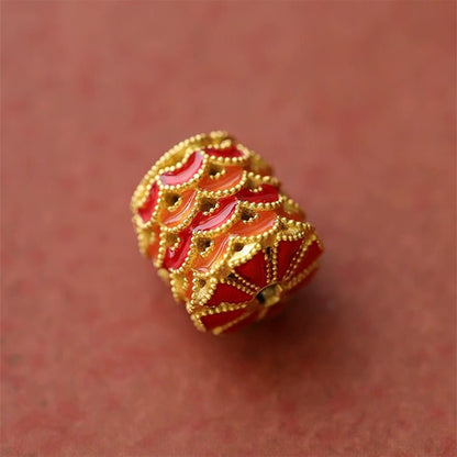 Retro palace Chinese style cinnabar bracelet emperor sand bracelet - jewelry - weilin.com
