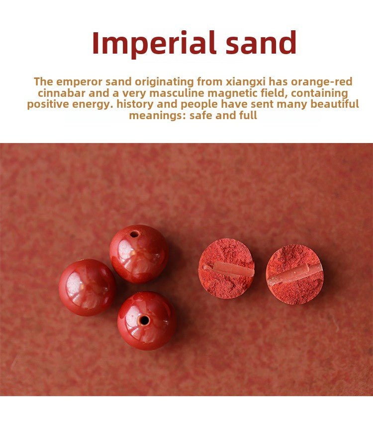 Retro palace Chinese style cinnabar bracelet emperor sand bracelet - jewelry - weilin.com