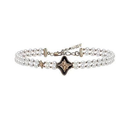 Retro pearl butterfly necklace - jewelry - weilin.com