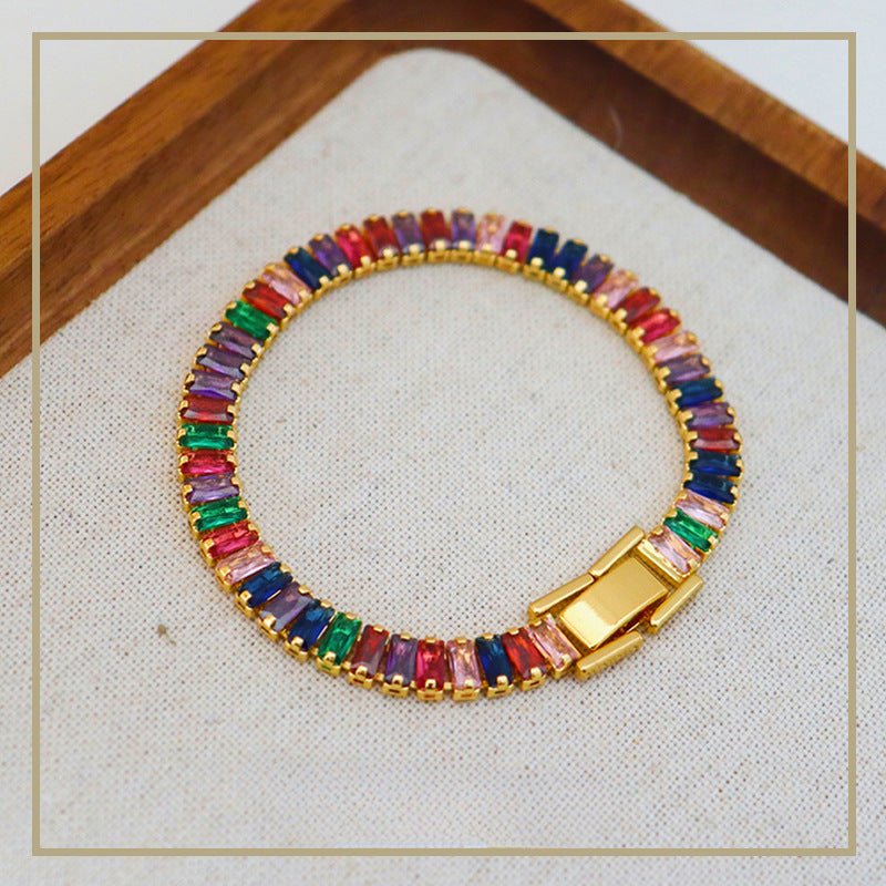 Retro Temperament Dopamine Zircon Bracelet - jewelry - weilin.com