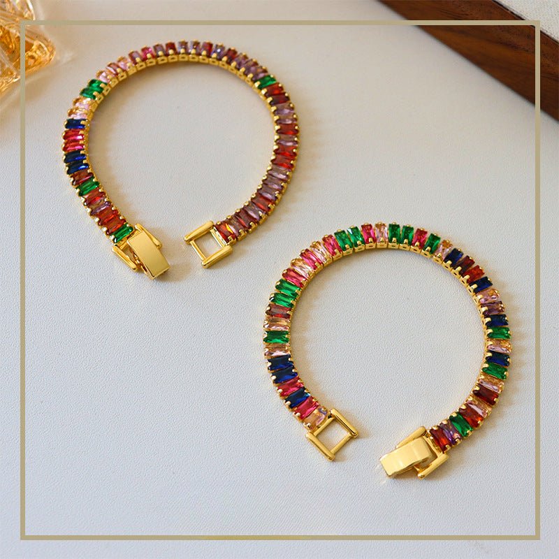 Retro Temperament Dopamine Zircon Bracelet - jewelry - weilin.com