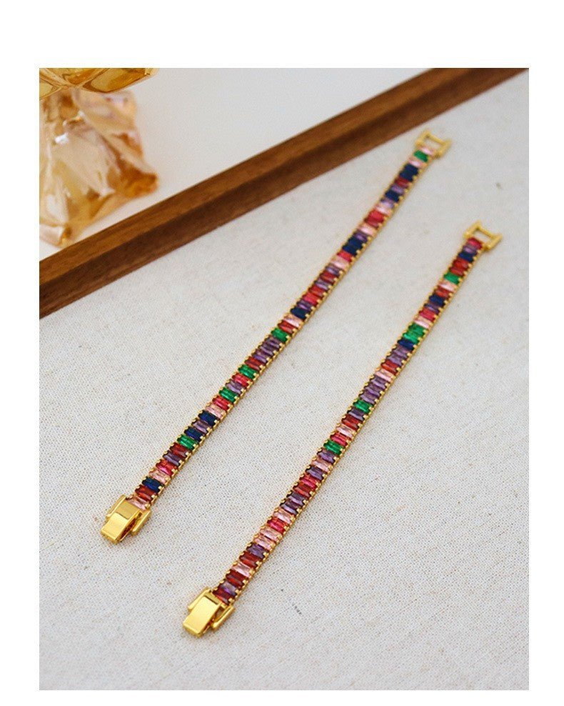 Retro Temperament Dopamine Zircon Bracelet - jewelry - weilin.com