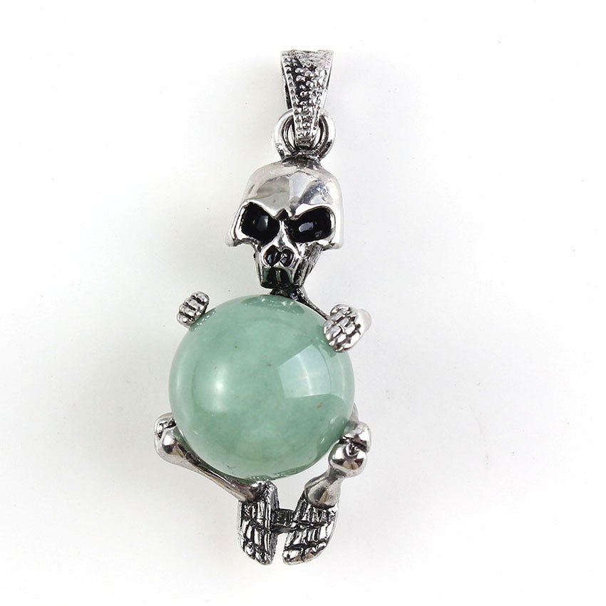 Round Bead Skull Pendant - jewelry - weilin.com
