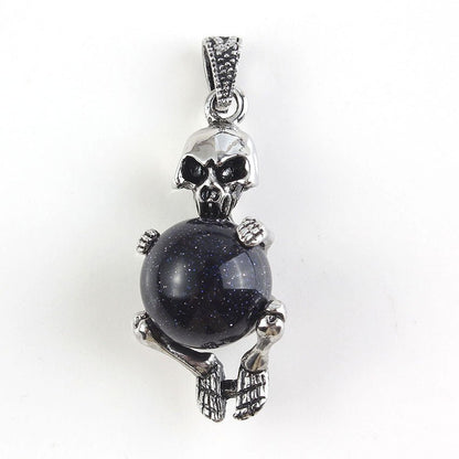 Round Bead Skull Pendant - jewelry - weilin.com