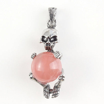 Round Bead Skull Pendant - jewelry - weilin.com