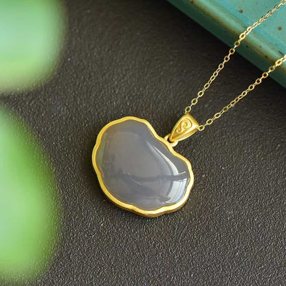 S925 Silver Inlaid Hetian Nephrite "Locket" Pendant - jewelry - weilin.com