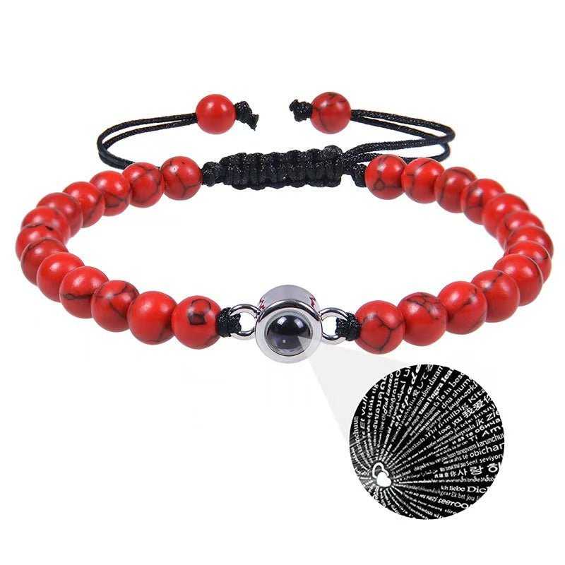 Sandstone projection photo bracelet - jewelry - weilin.com