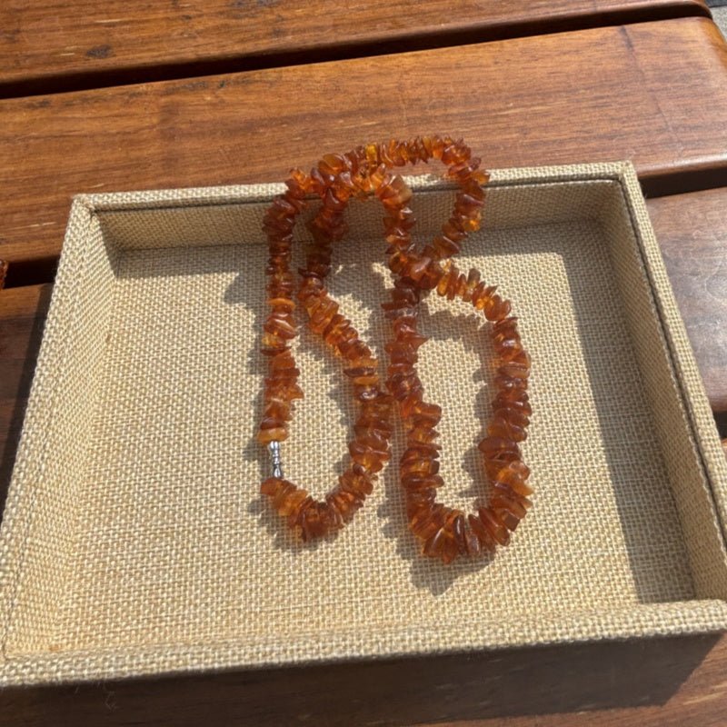 Sea drifting rough stone conformal necklace - jewelry - weilin.com