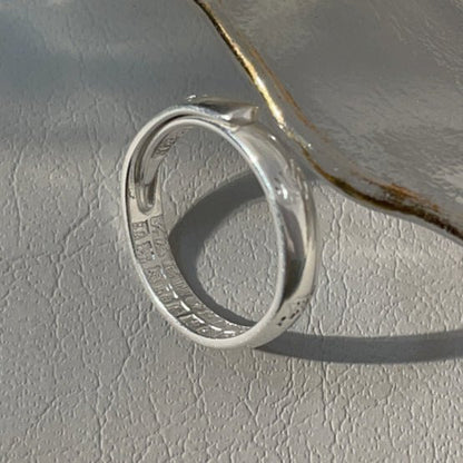 Shiny sterling silver couple ring - jewelry - weilin.com