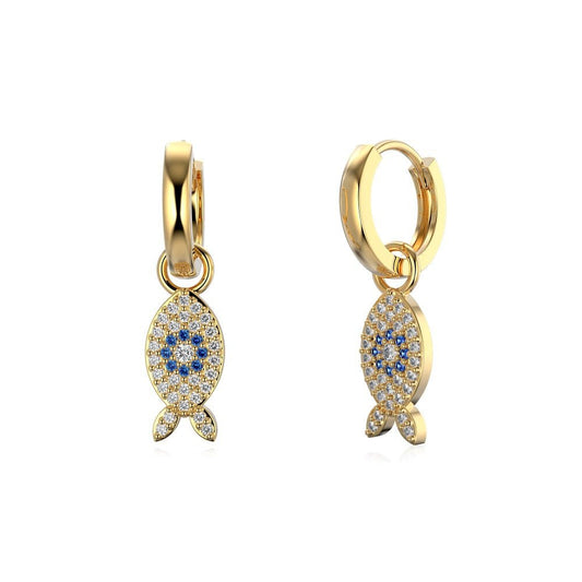 Simple fish earrings - jewelry - weilin.com