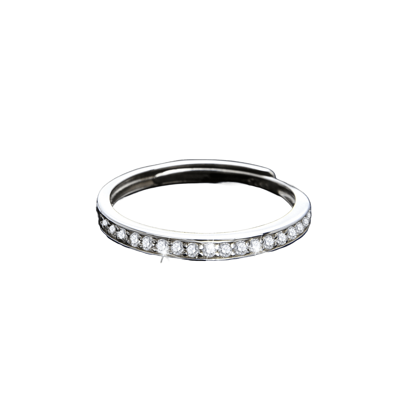Simple high - end single - loop zircon ring - jewelry - weilin.com