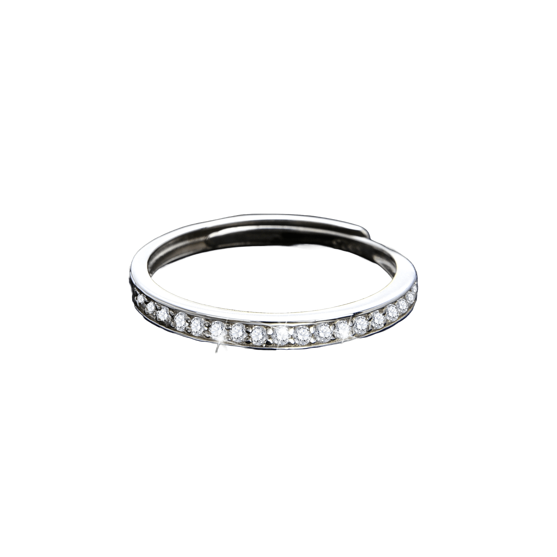 Simple high - end single - loop zircon ring - jewelry - weilin.com