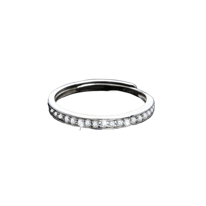Simple high - end single - loop zircon ring - jewelry - weilin.com