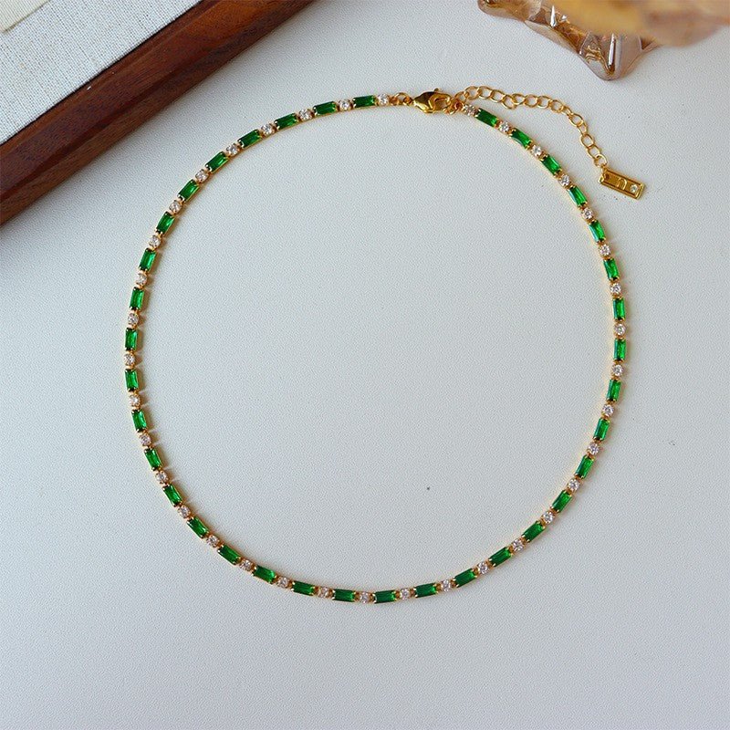 Simple retro personality colorful zircon bracelet - jewelry - weilin.com