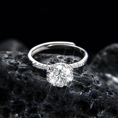 Six - claw rose zircon ring - jewelry - weilin.com