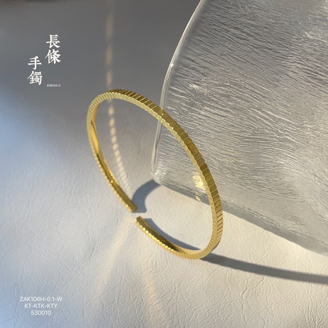 Square round long diamond sterling silver bracelet - jewelry - weilin.com