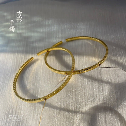 Square round long diamond sterling silver bracelet - jewelry - weilin.com