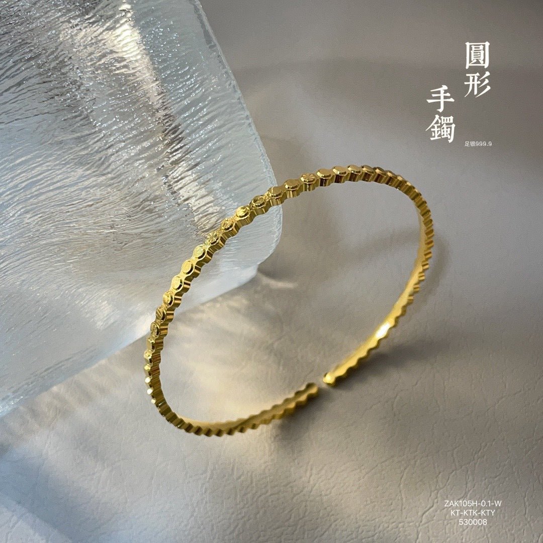 Square round long diamond sterling silver bracelet - jewelry - weilin.com