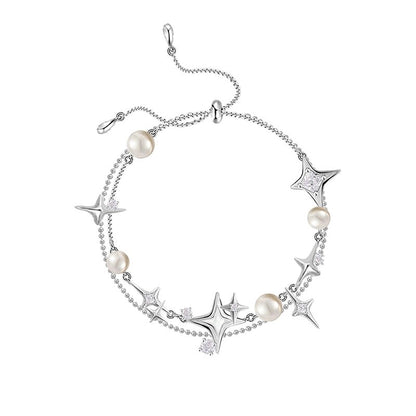 Star - attraction pearl bracelet - jewelry - weilin.com