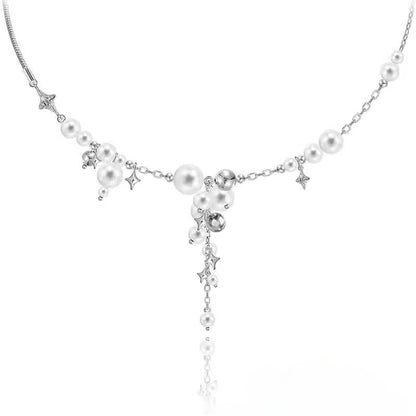 Star River Bubble Pearl Gradient Necklace - jewelry - weilin.com