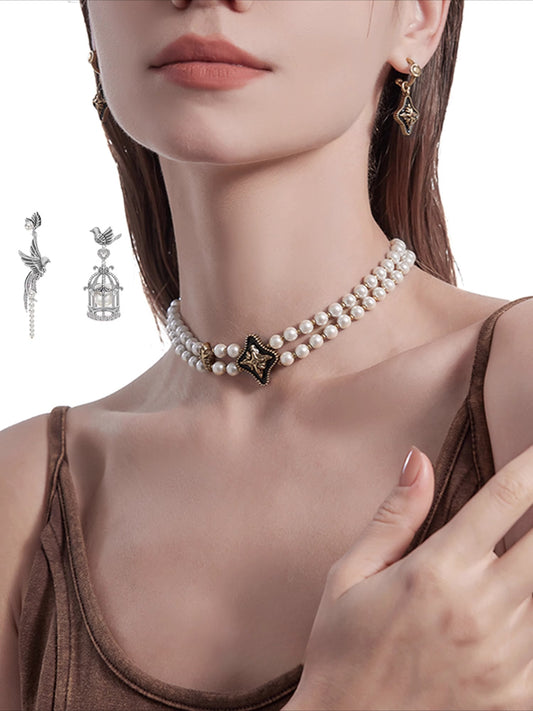 Starburst layered necklace - jewelry - weilin.com