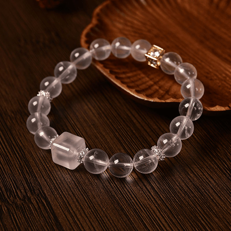 Starlight Pink Crystal Sugar Cube Bracelet - jewelry - weilin.com