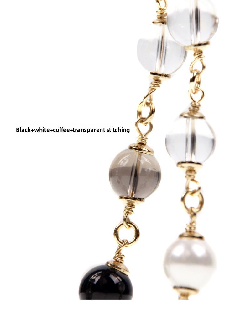 String pearl hip hop necklace - jewelry - weilin.com