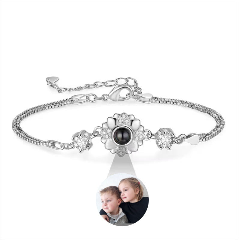 Sunflower Photo Projection Bracelet - jewelry - weilin.com