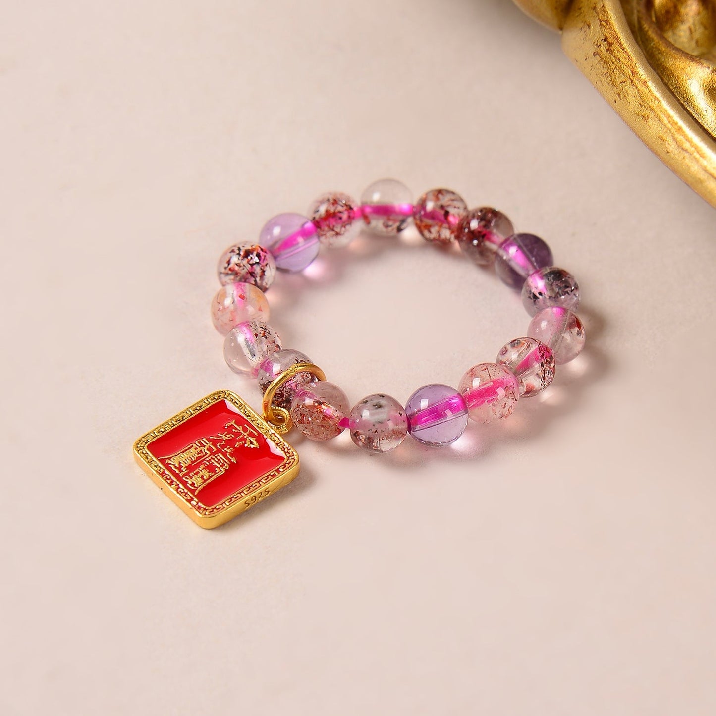 Super Seven Crystal Tai Sui Brand Ring - jewelry - weilin.com