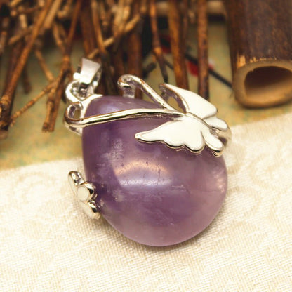 Teardrop Butterfly Shaped Crystal Pendant - jewelry - weilin.com