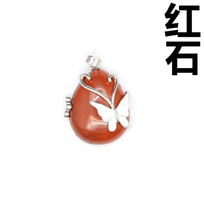 Teardrop Butterfly Shaped Crystal Pendant - jewelry - weilin.com
