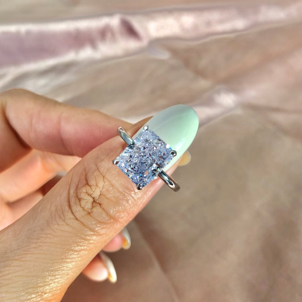 Temperament high carbon diamond stacking ring - jewelry - weilin.com