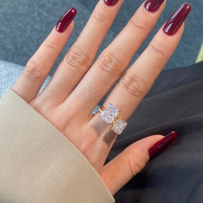 Temperament high carbon diamond stacking ring - jewelry - weilin.com