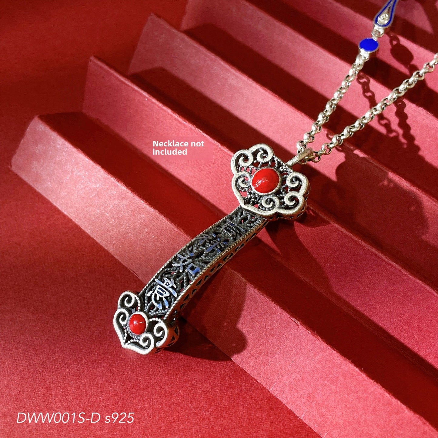 Temperamental and fashionable enamel sterling silver pendant - jewelry - weilin.com