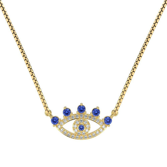 Temperamental and high - end zircon eye necklace - jewelry - weilin.com