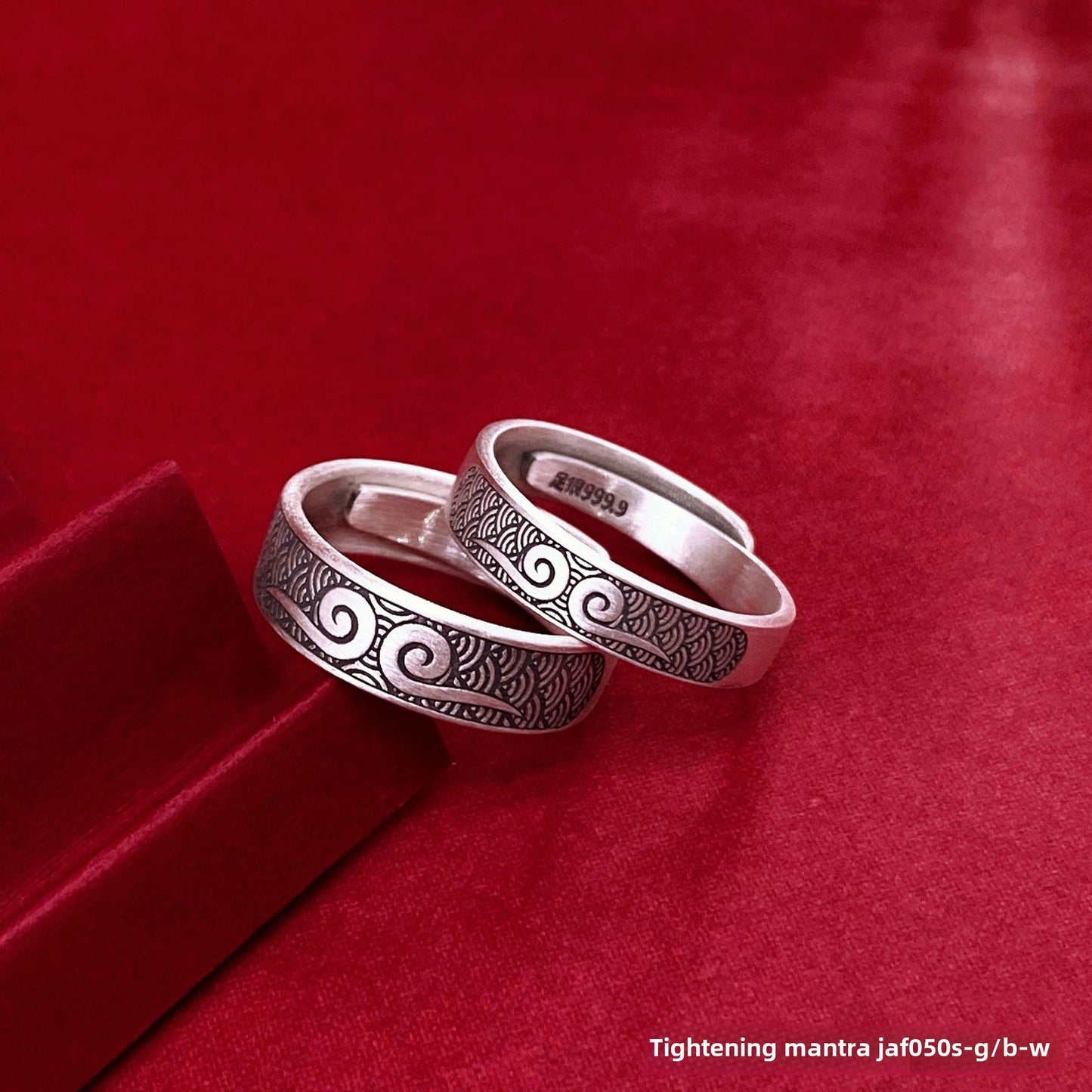 Tightening spell sterling silver couple ring - jewelry - weilin.com